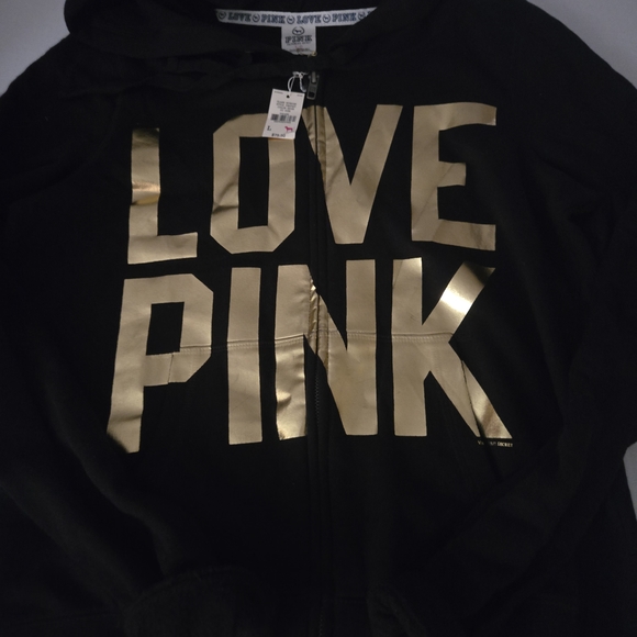 PINK Victoria's Secret Kids Jacket - Black with Gold Accents - Picture 1 of 3